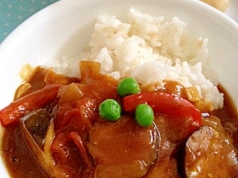 東京茄子とトマトで地中海風カレーライス♪